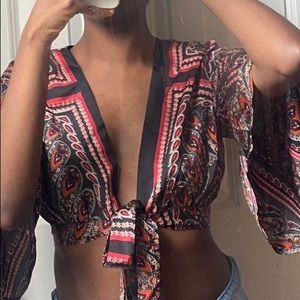 Printed crop top